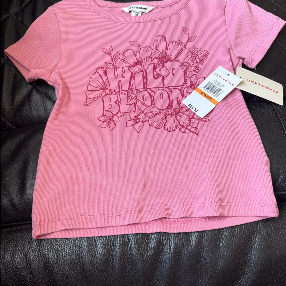 Lucky Brand Pink Wild Bloom Tee